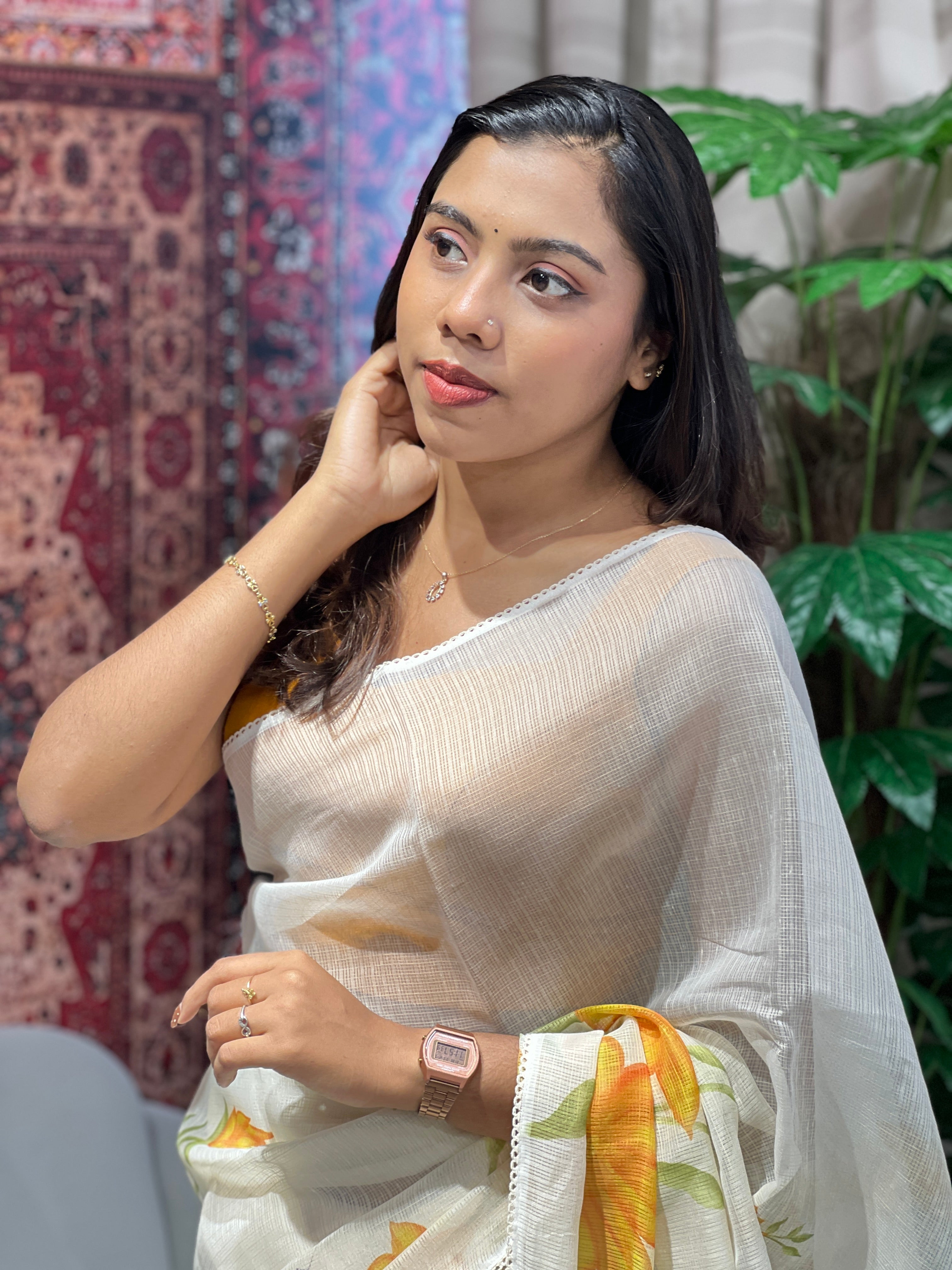 Floral Printed Kota Saree | MR446