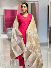 Pin Tuck With Zari Detailed Semi Silk Kurta Set | DIL154