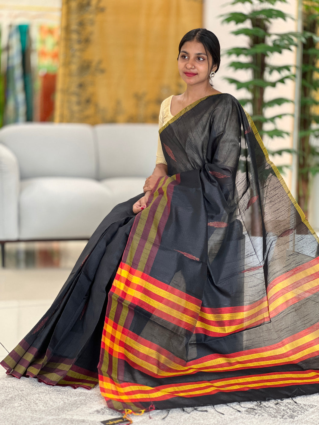 Thread Woven Semi Silk Saree | PD500