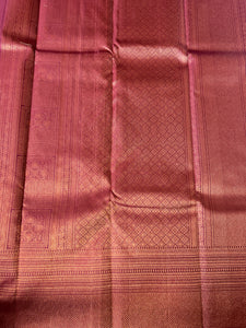 Copper Zari Woven Handloom Kanchipuram Saree | HH218