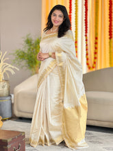 Traditional Tissue Weaving Patterned Semi Silk Saree | SSN177