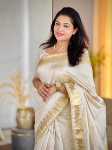 Traditional Tissue Weaving Patterned Semi Silk Saree | SSN177