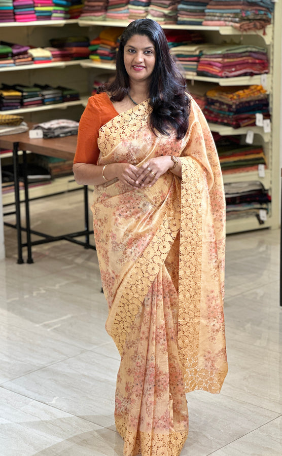 Digital Printed Semi Silk Saree | BLD414