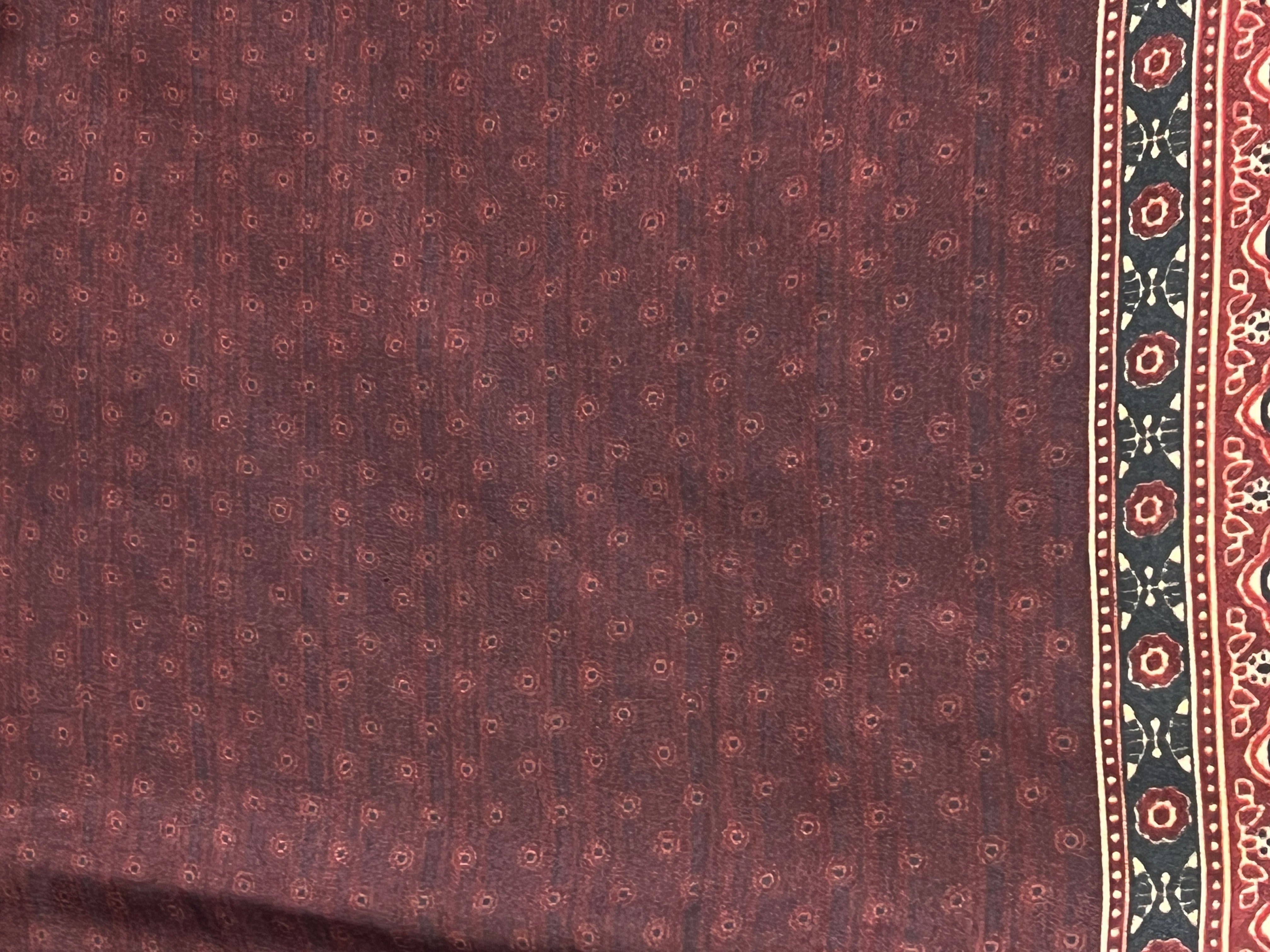 Printed Semi Modal Chanderi Saree |  HT111