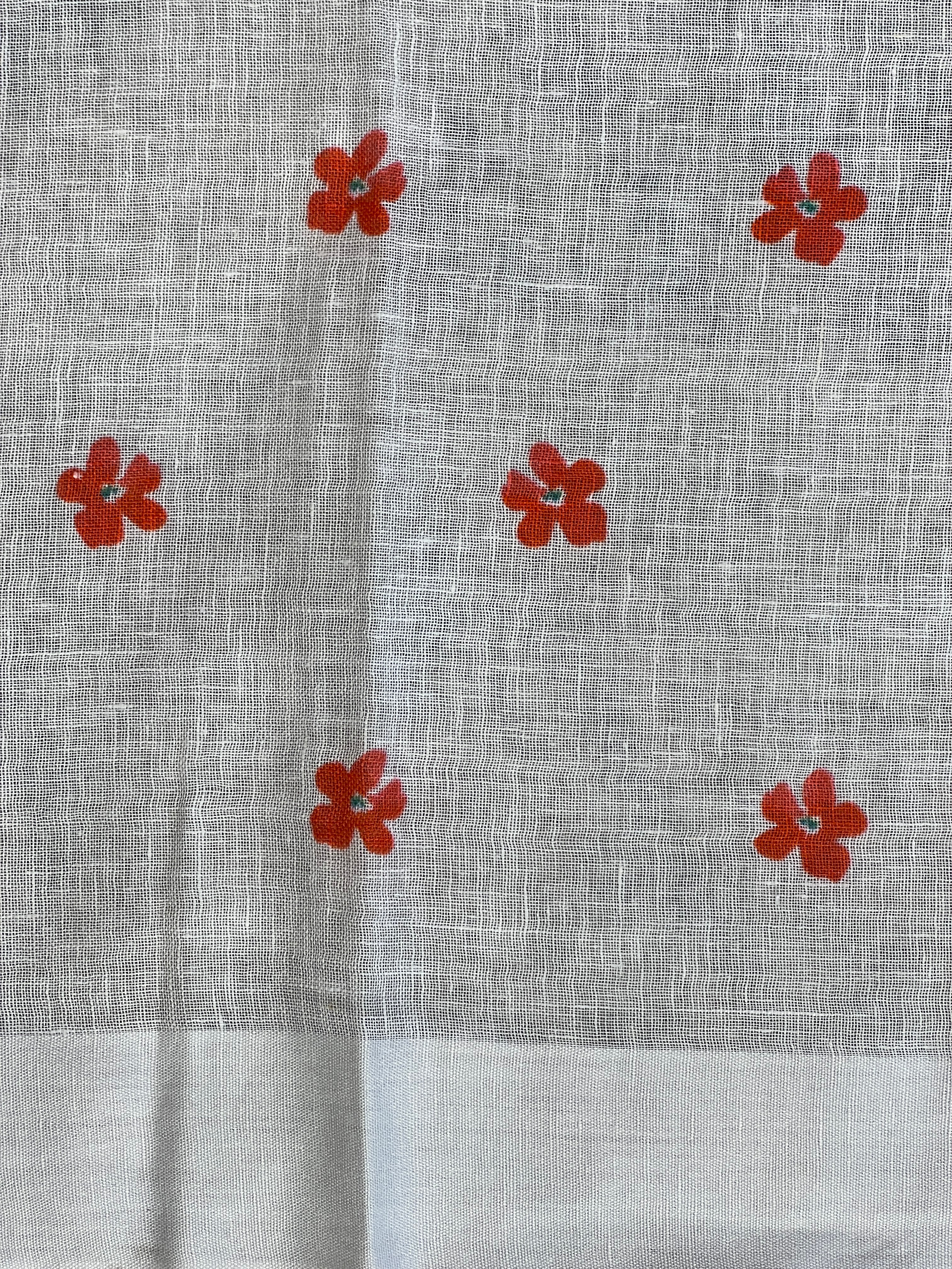 Floral Digital Printed Pure Linen Saree | MR434