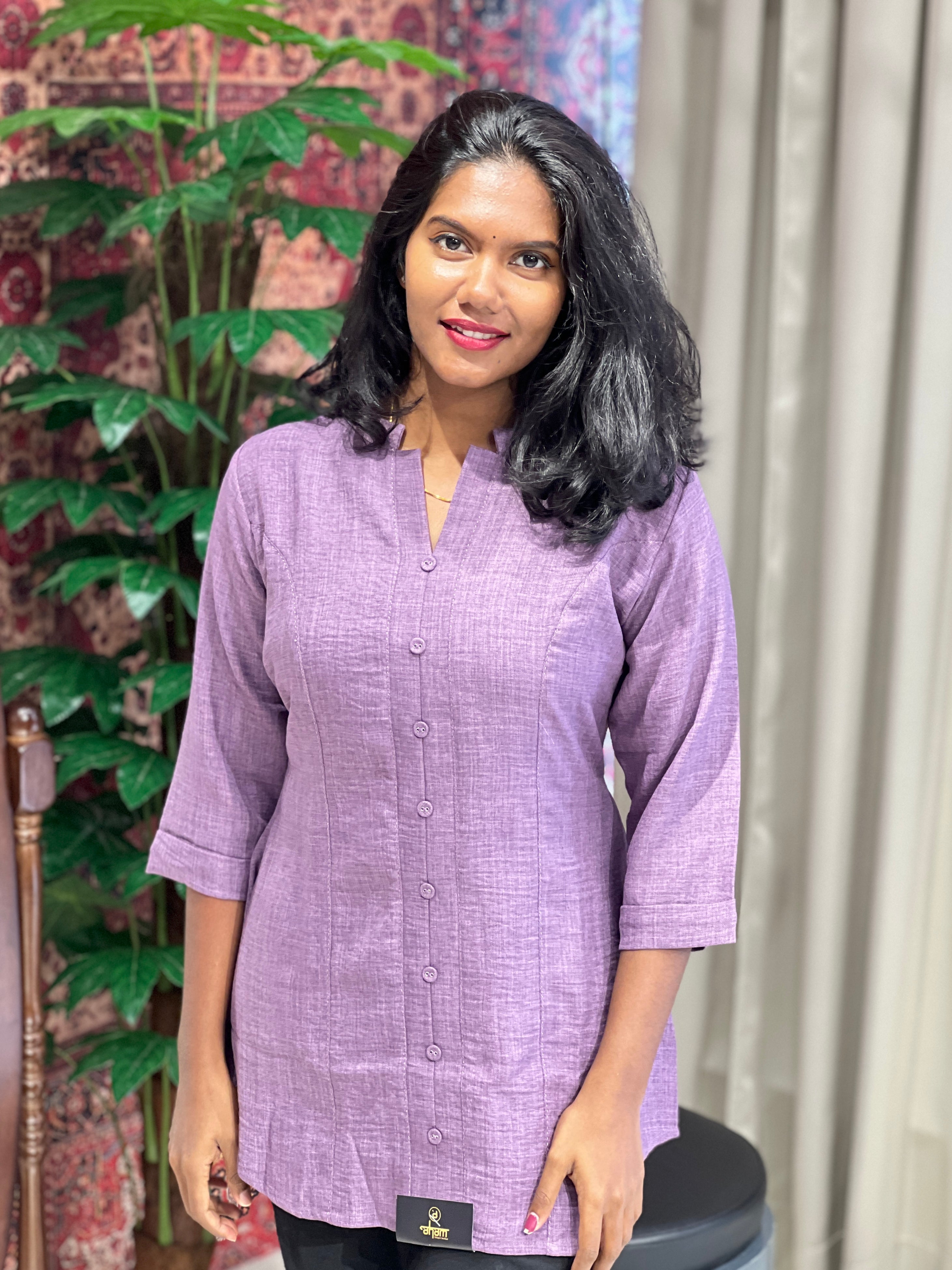 Solid Rayon Finish Short Kurta | NIO114