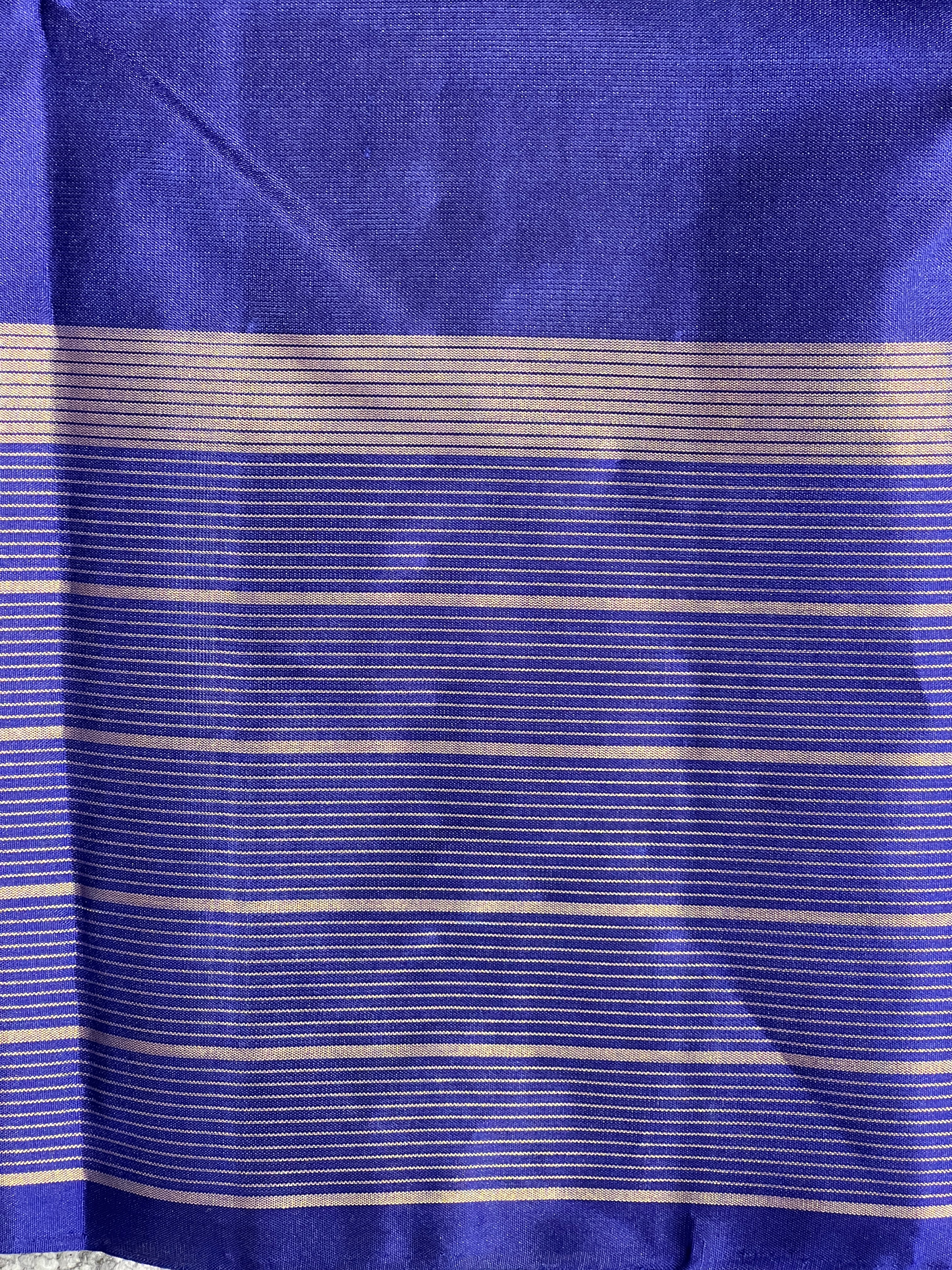 Stripe Pattern Golden Zari Woven Soft Silk Saree | SMT183