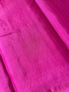 Check Pattern With Floral Buta Weaved Kanchipuram Saree | OM198