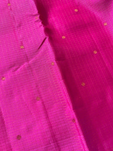 Check Pattern With Floral Buta Weaved Kanchipuram Saree | OM198