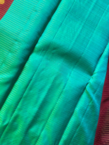 Stripe Pattern With Buta Weaved Kanchipuram Saree | OM205