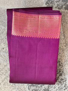 Antique Golden Zari Woven Handloom Kanchipuram Saree | OM196