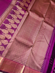 Antique Golden Zari Woven Handloom Kanchipuram Saree | OM196