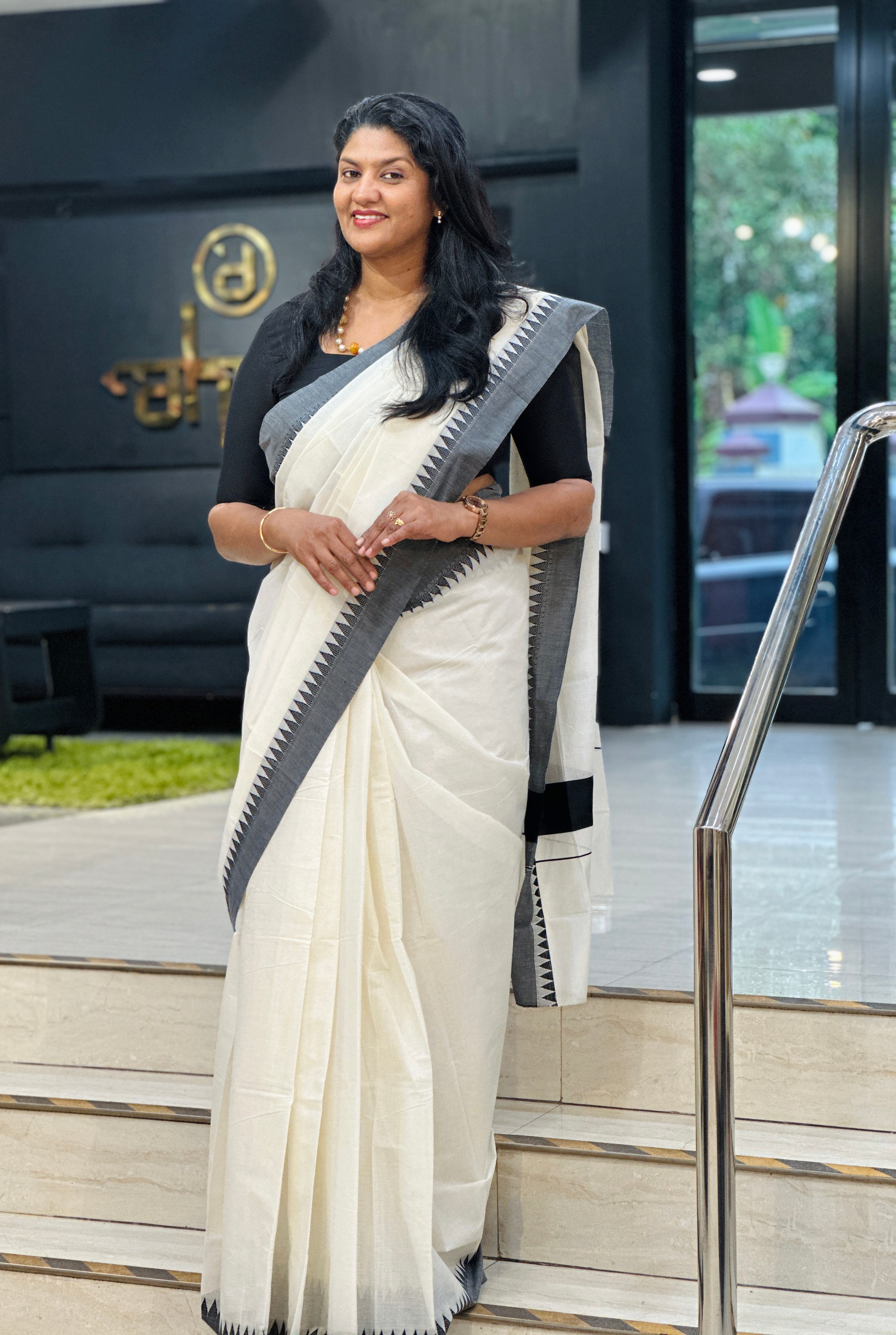 Temple Border Kerala Cotton Saree | RLF129
