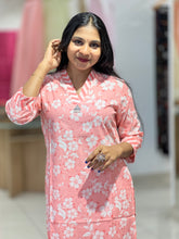 Floral Printed Cotton Kurta Top & Bottom | DIL124