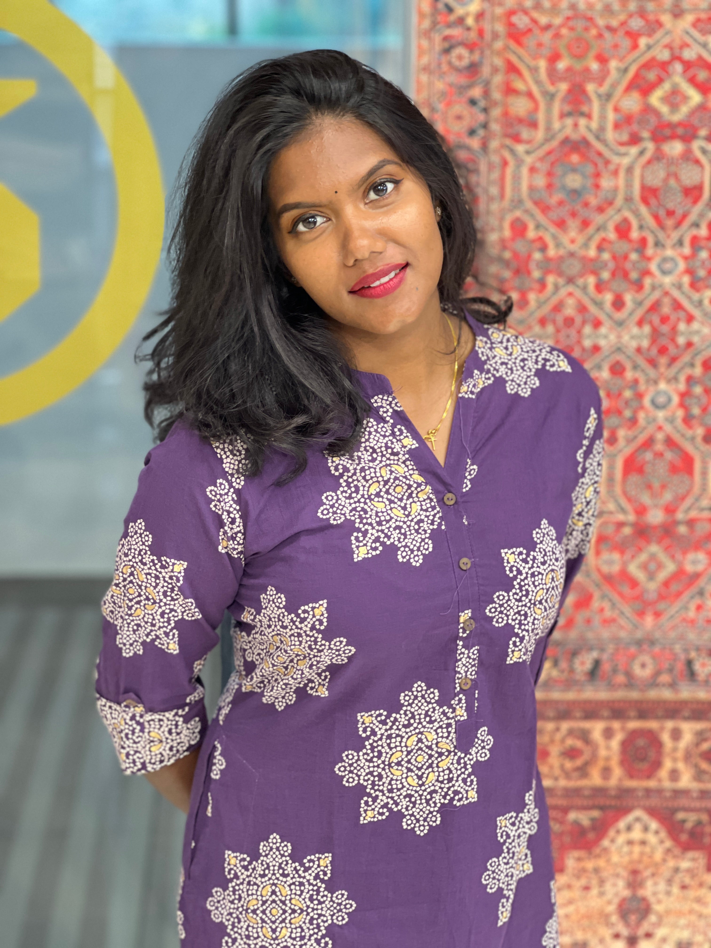 Bandhini Print Patterned Cotton Kurta | PGI149