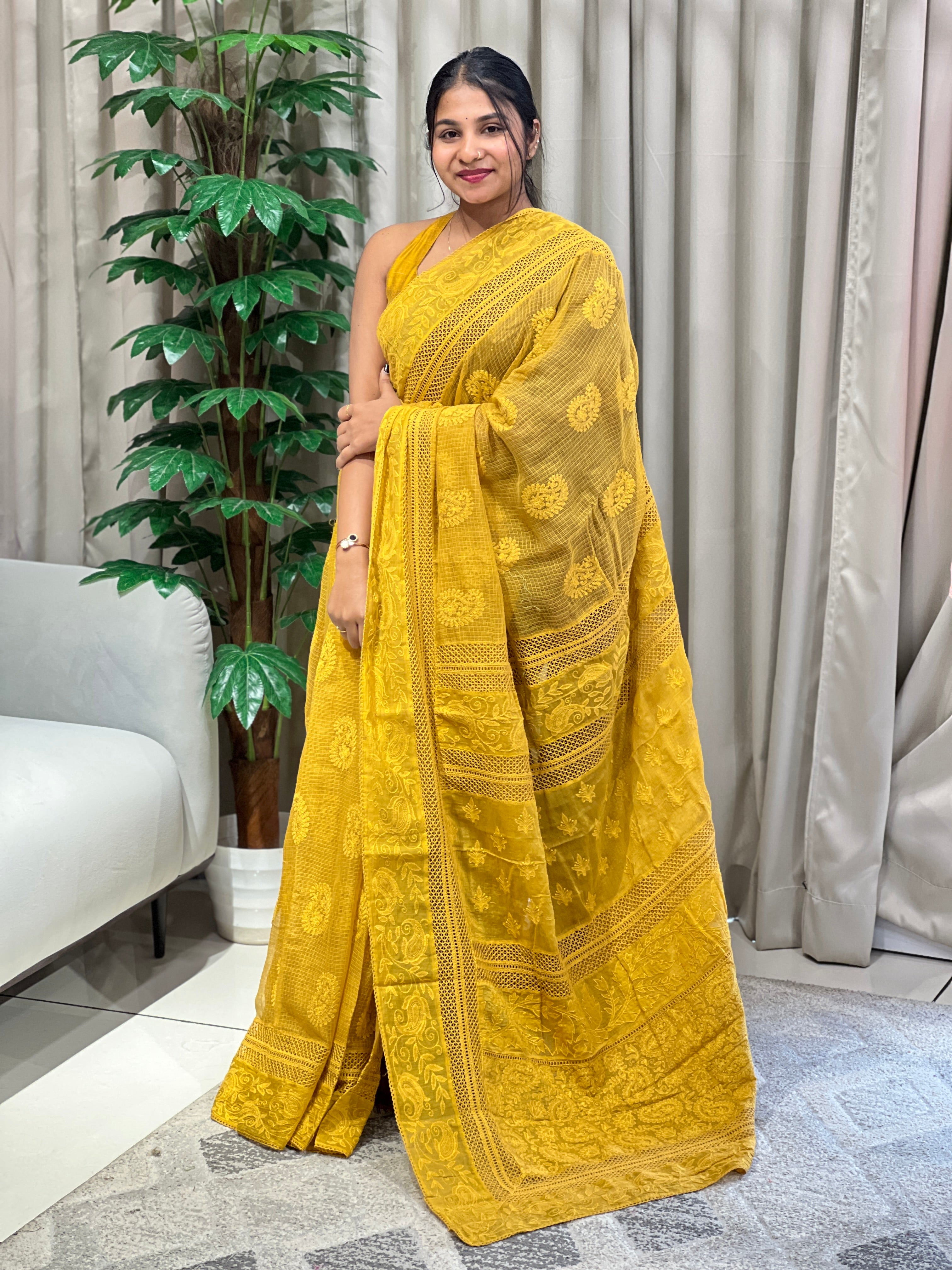 Paisley Embroidery Detailed Pure Kota Saree | MM190