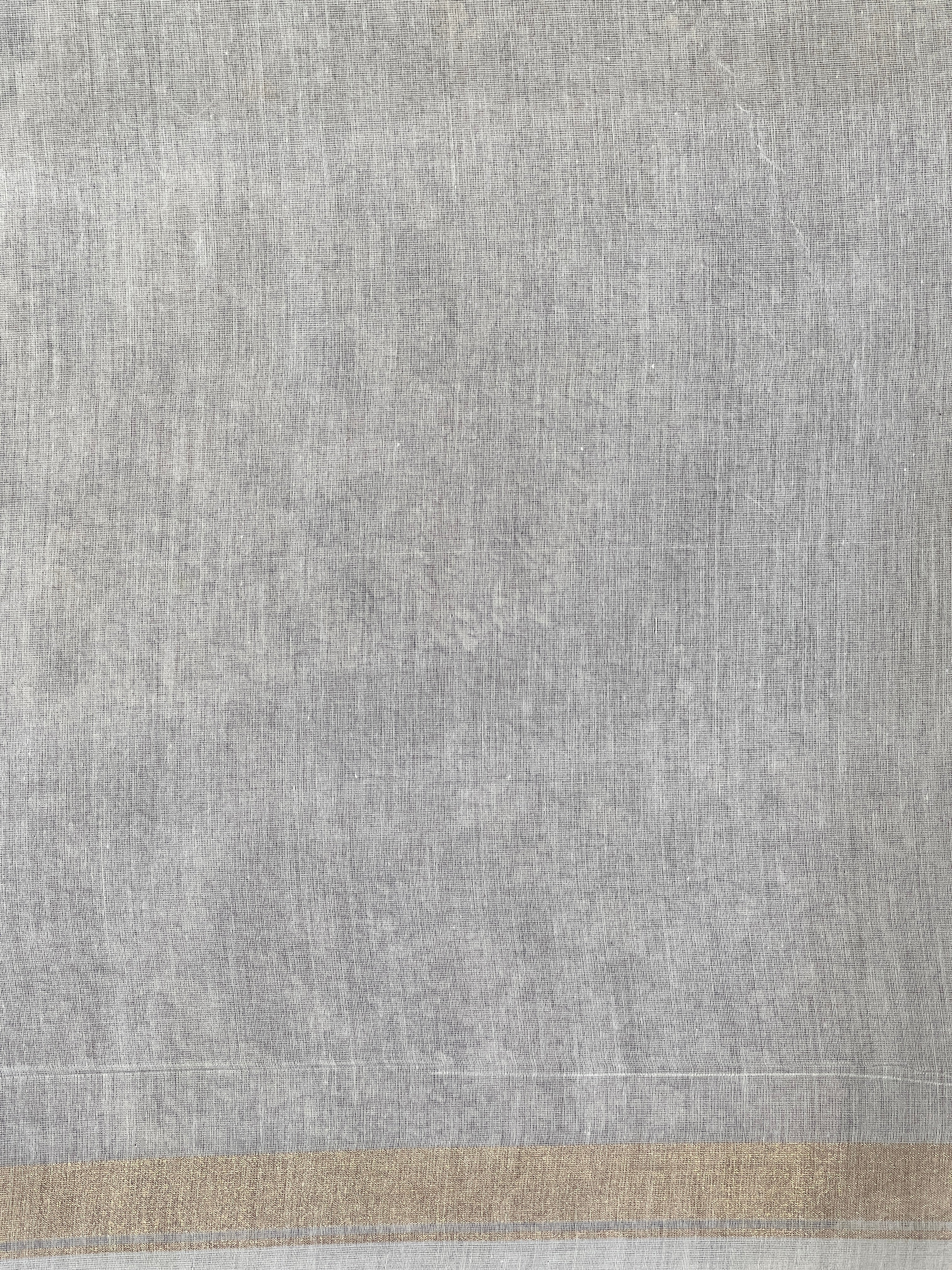 Jamdani Woven Floral Patterned Mul Chanderi Saree | NN385