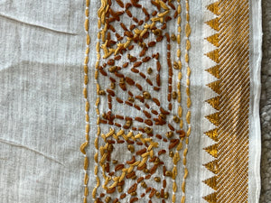 Thread Embroidery Mangalgiri Cotton Saree | SBS1247