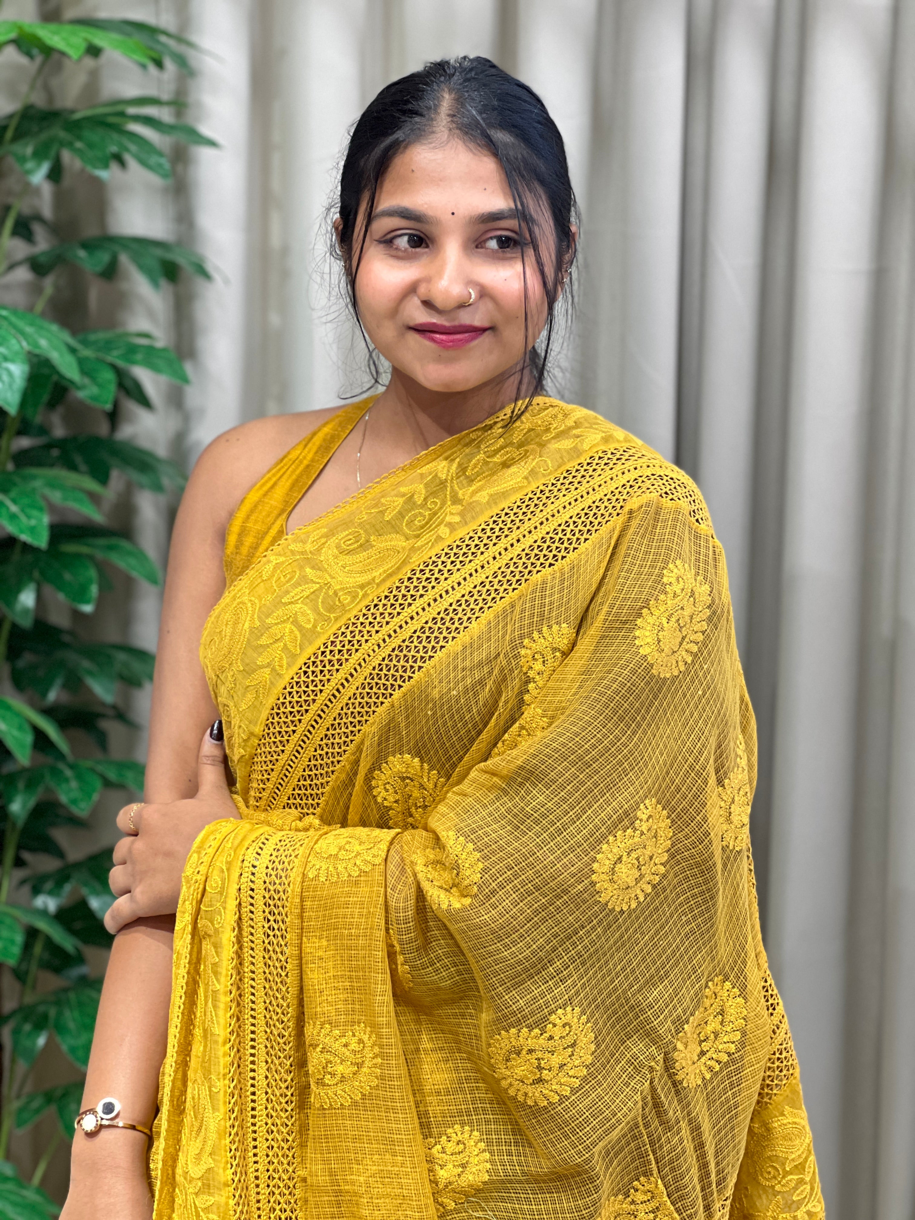 Paisley Embroidery Detailed Pure Kota Saree | MM190