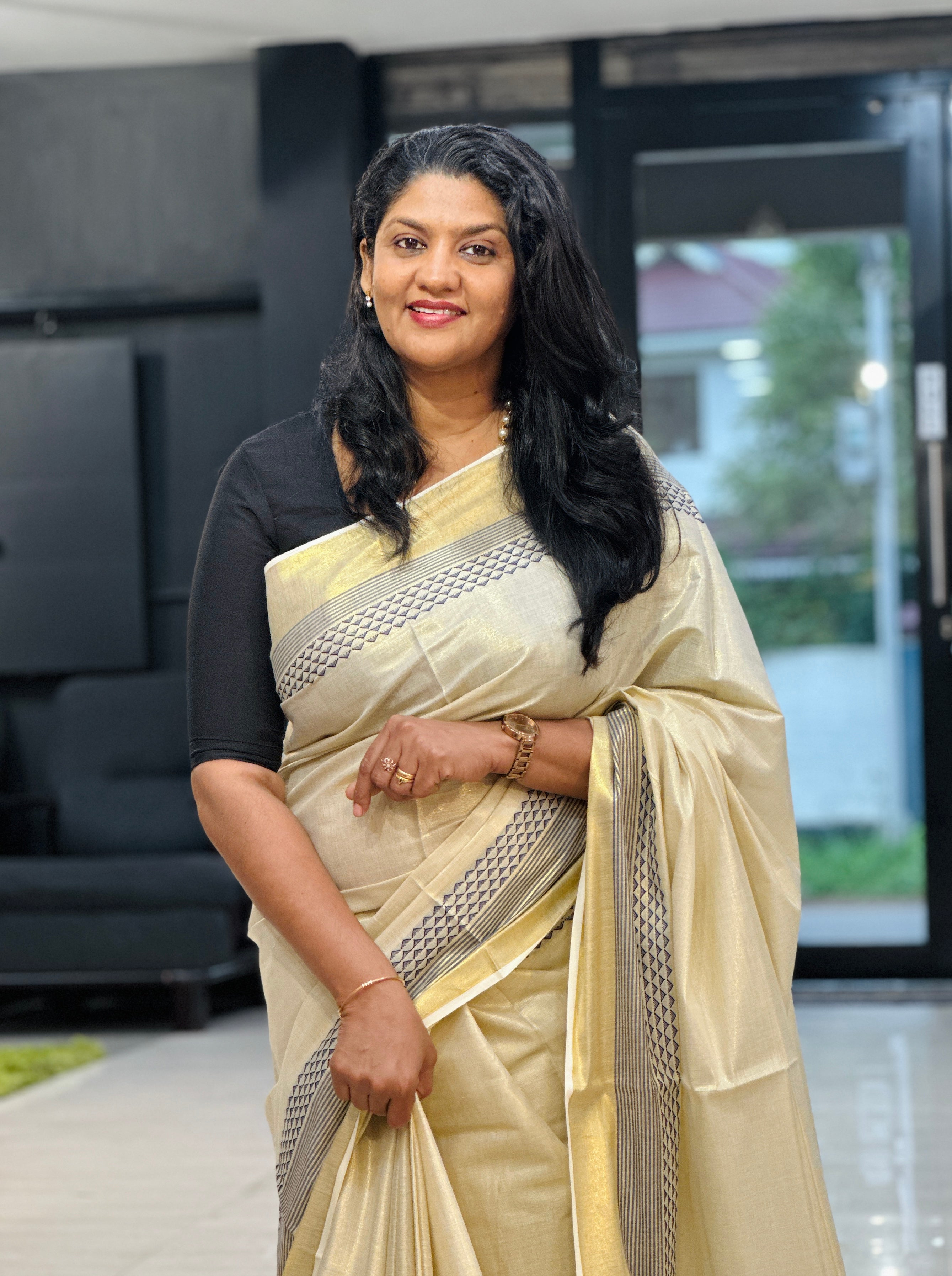 Screen Printed Tissue Saree | RLF111
