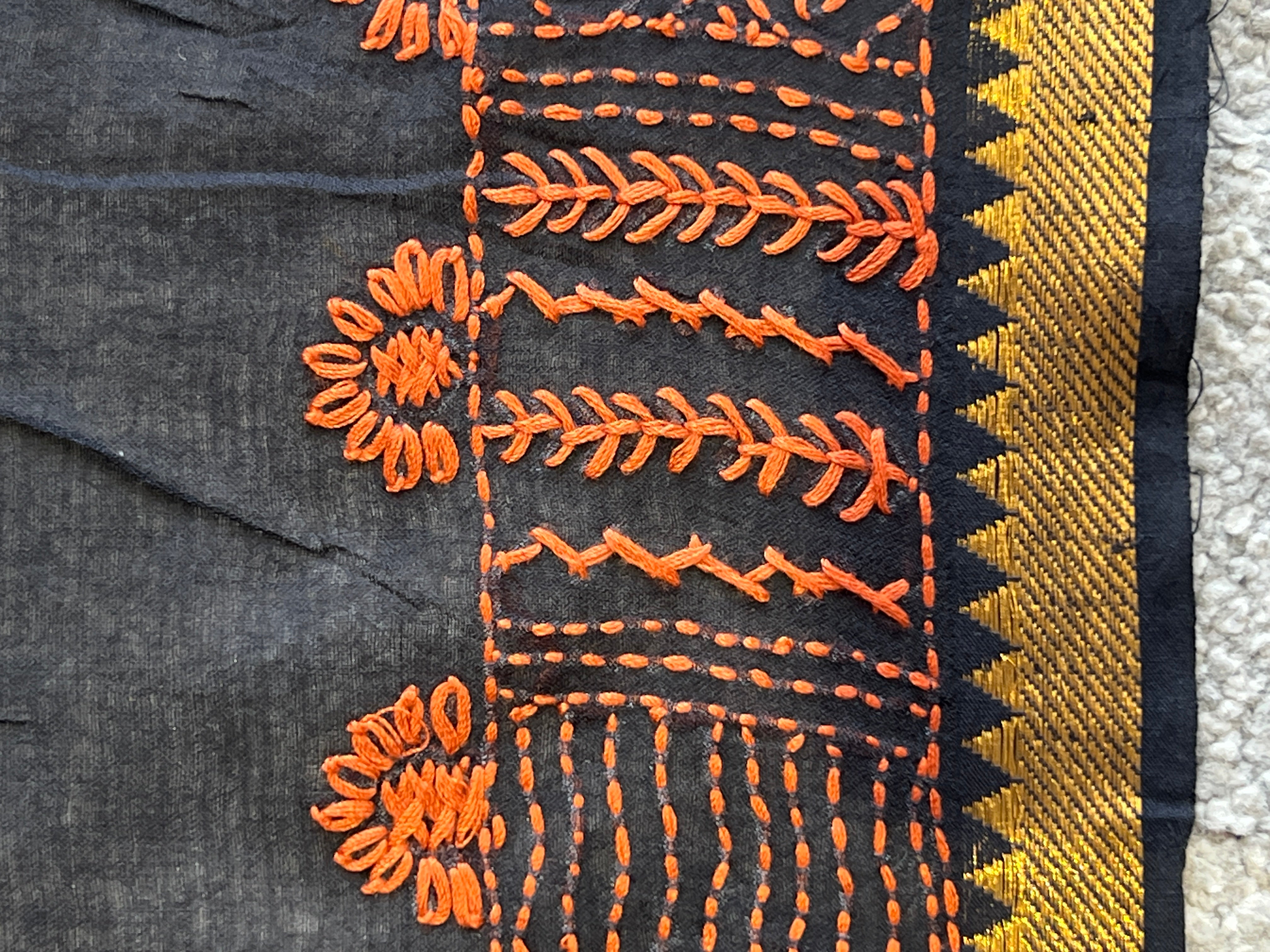 Thread Embroidery Mangalgiri Cotton Saree | SBS1246