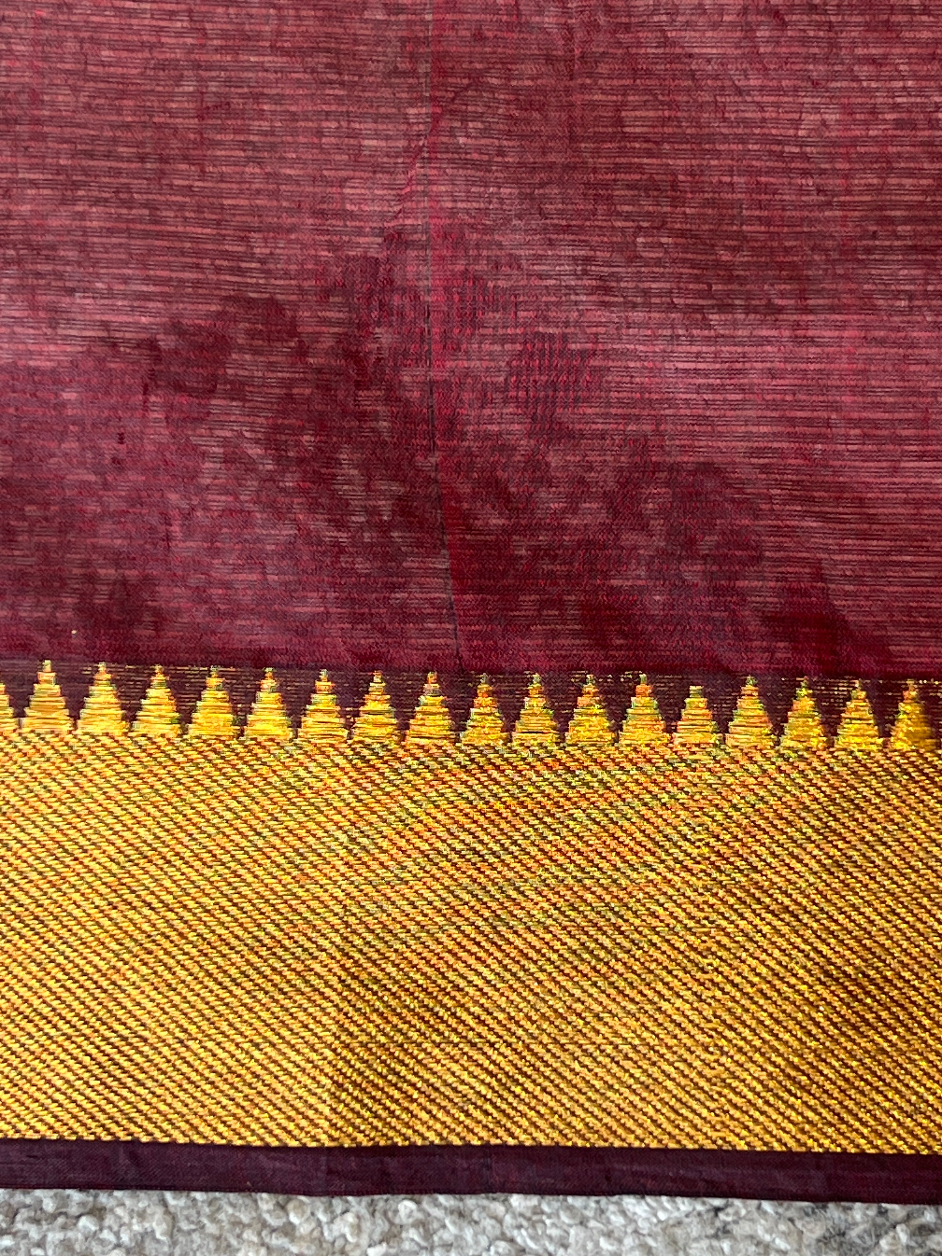 Thread Embroidery Mangalgiri Cotton Saree | SBS1254