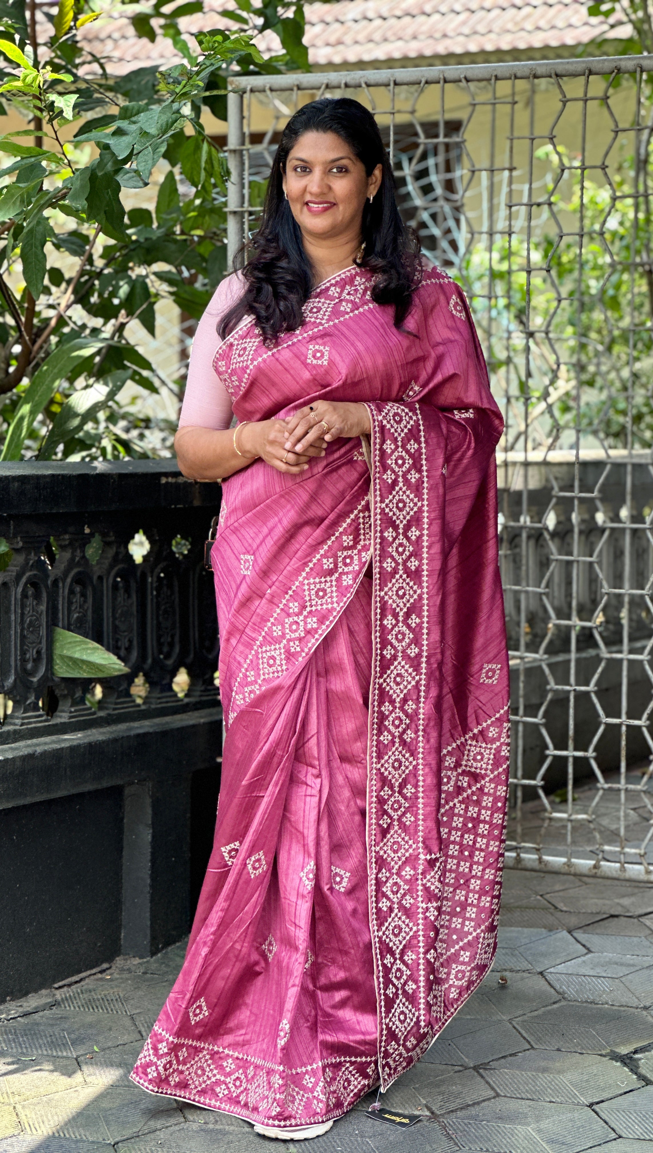 Kutch Inspired Semi Tussar Saree | BLD417