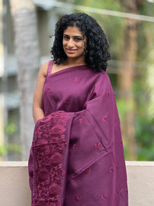 Computerized Embroidery Semi Silk Saree | ACT978