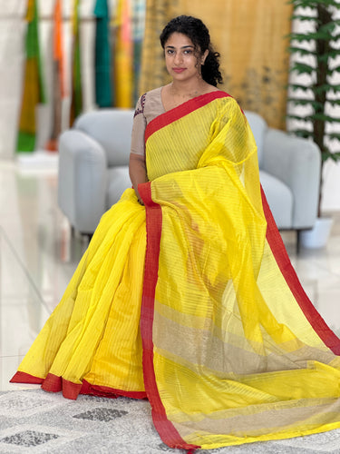 Stripe Weaving Pattern Chanderi Saree | AS513