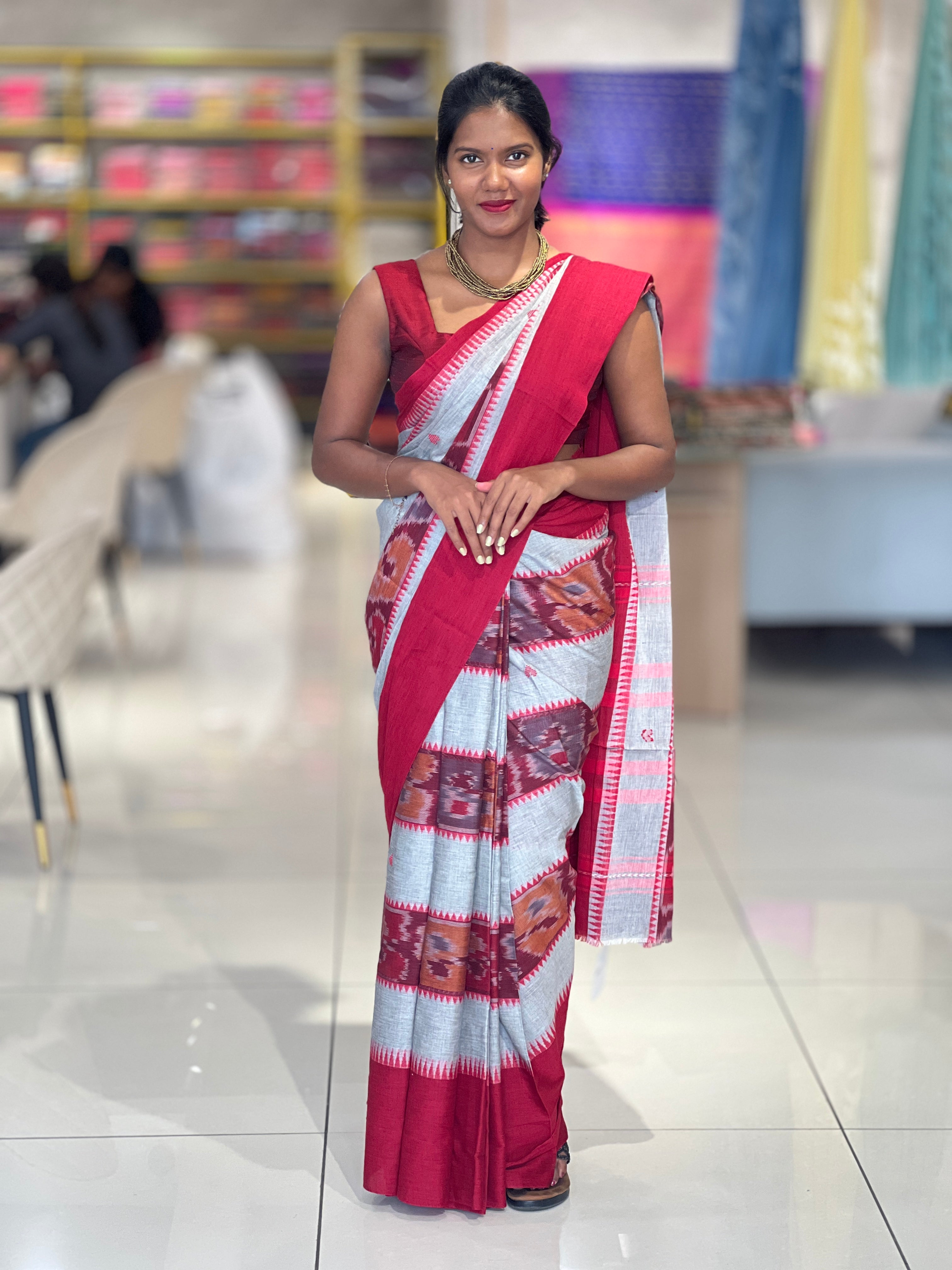 Pochampalli Weaving Patterned Cotton Saree | AYD128