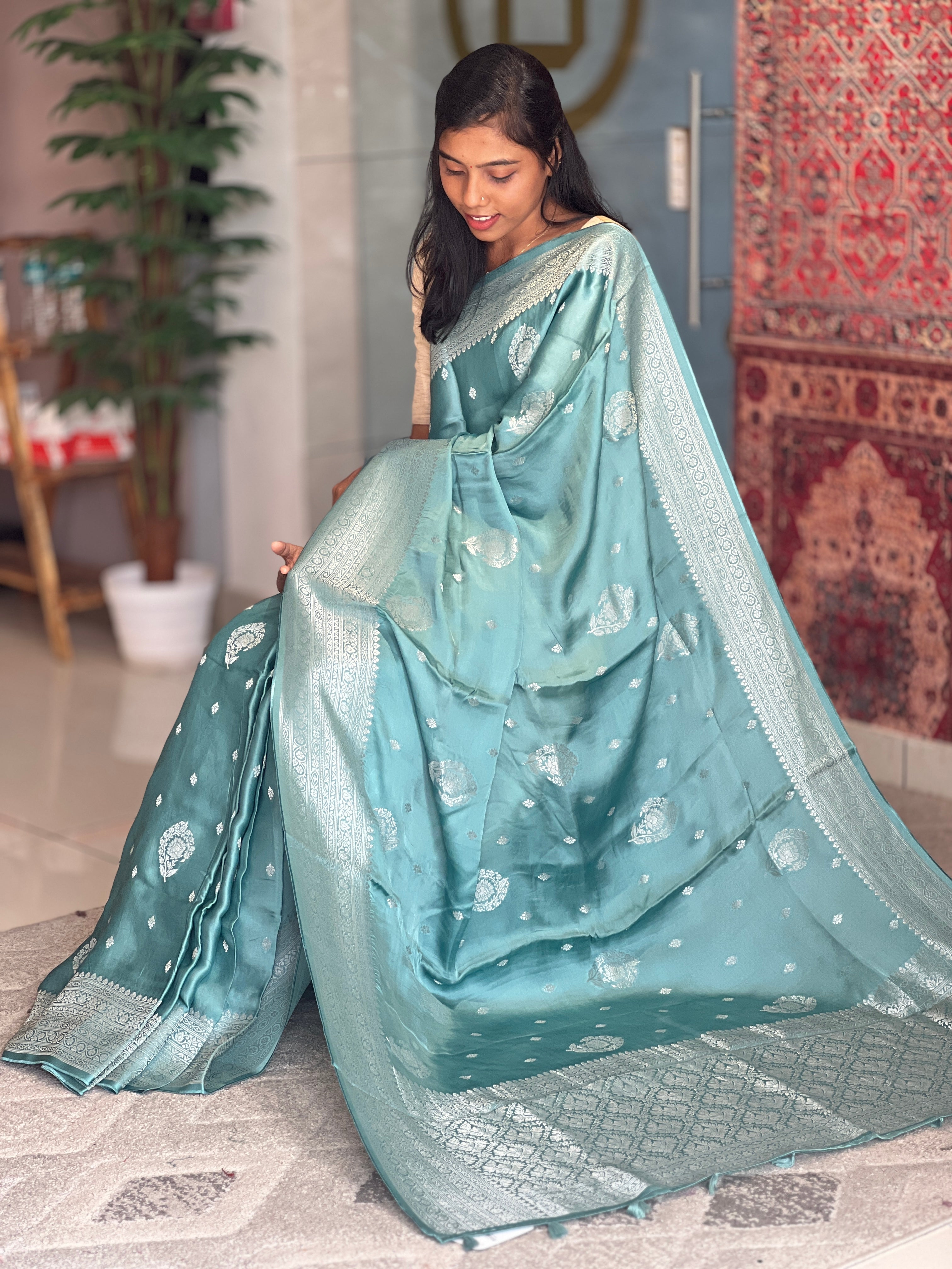 Banarasi Weaving Pattern Kathan Silk Saree | DVS174
