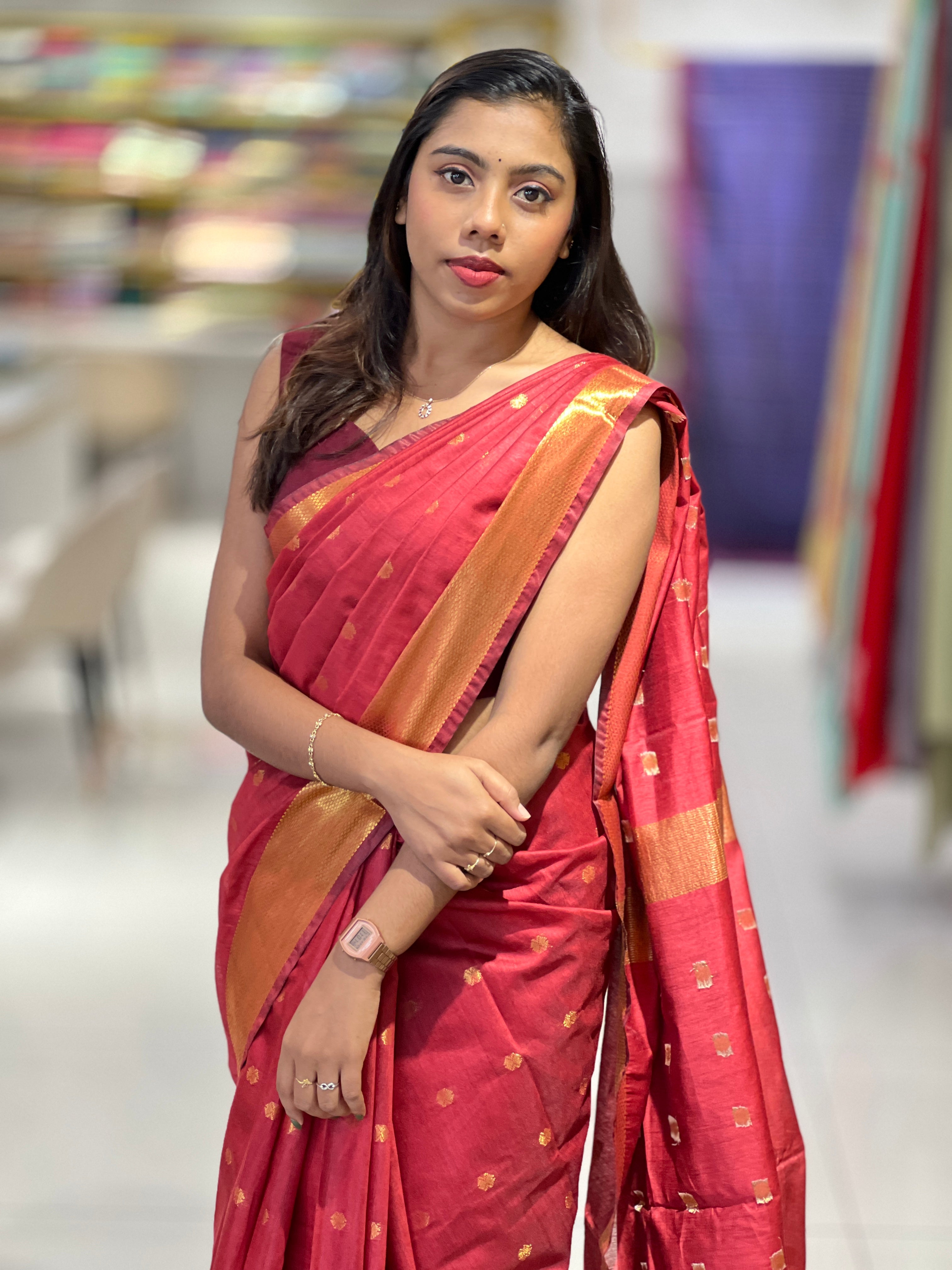 Butta Detailed Semi Silk Saree | NHH561