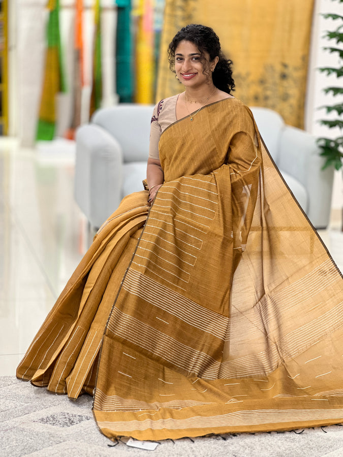 Kesiya Weaved Semi Tussar Saree | PD435