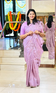 Digital Print With Paisley Twine Cut Work Detailed Semi Tussar Saree | TC432