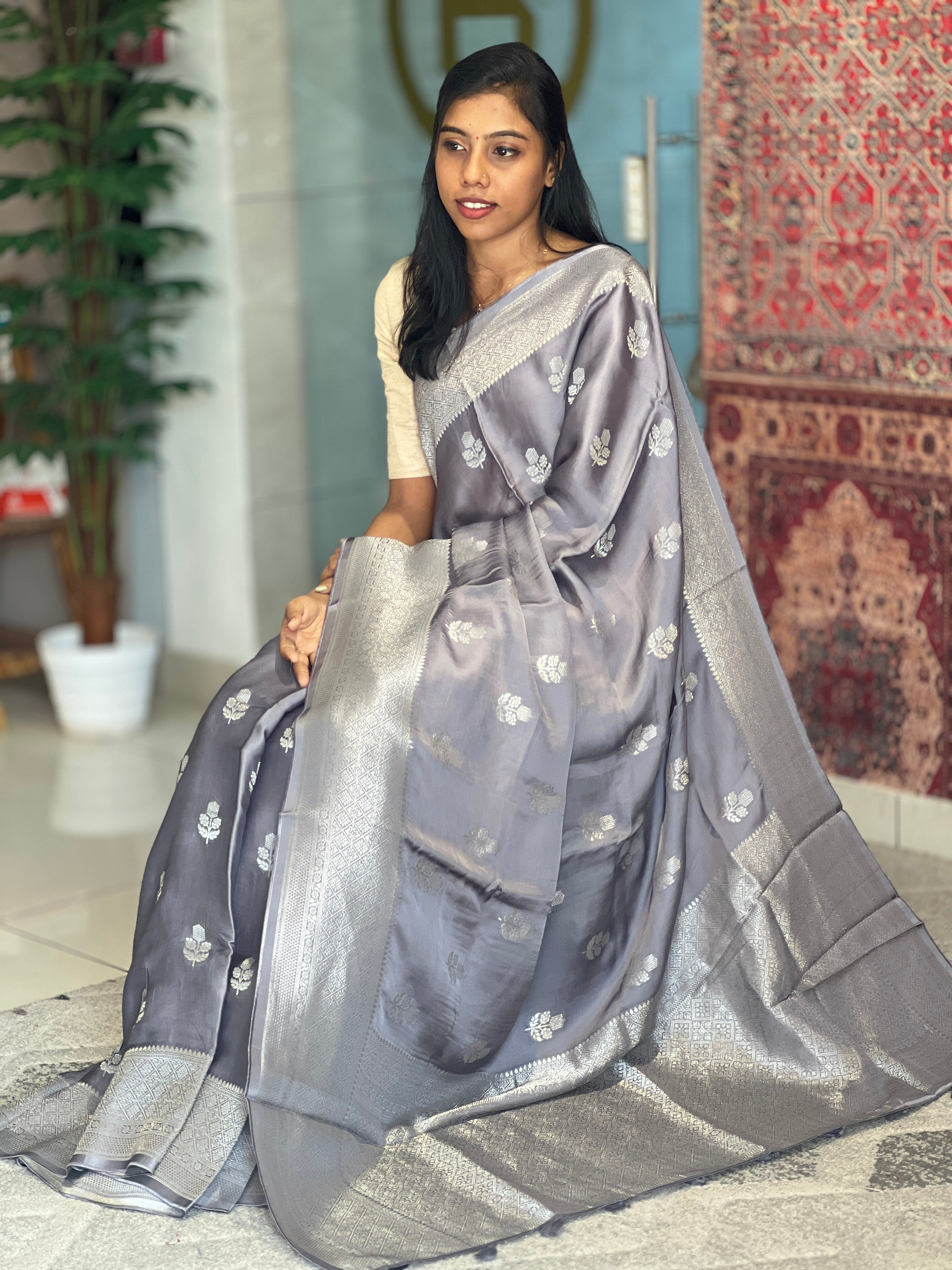 Banarasi Weaving Pattern Kathan Silk Saree | DVS170