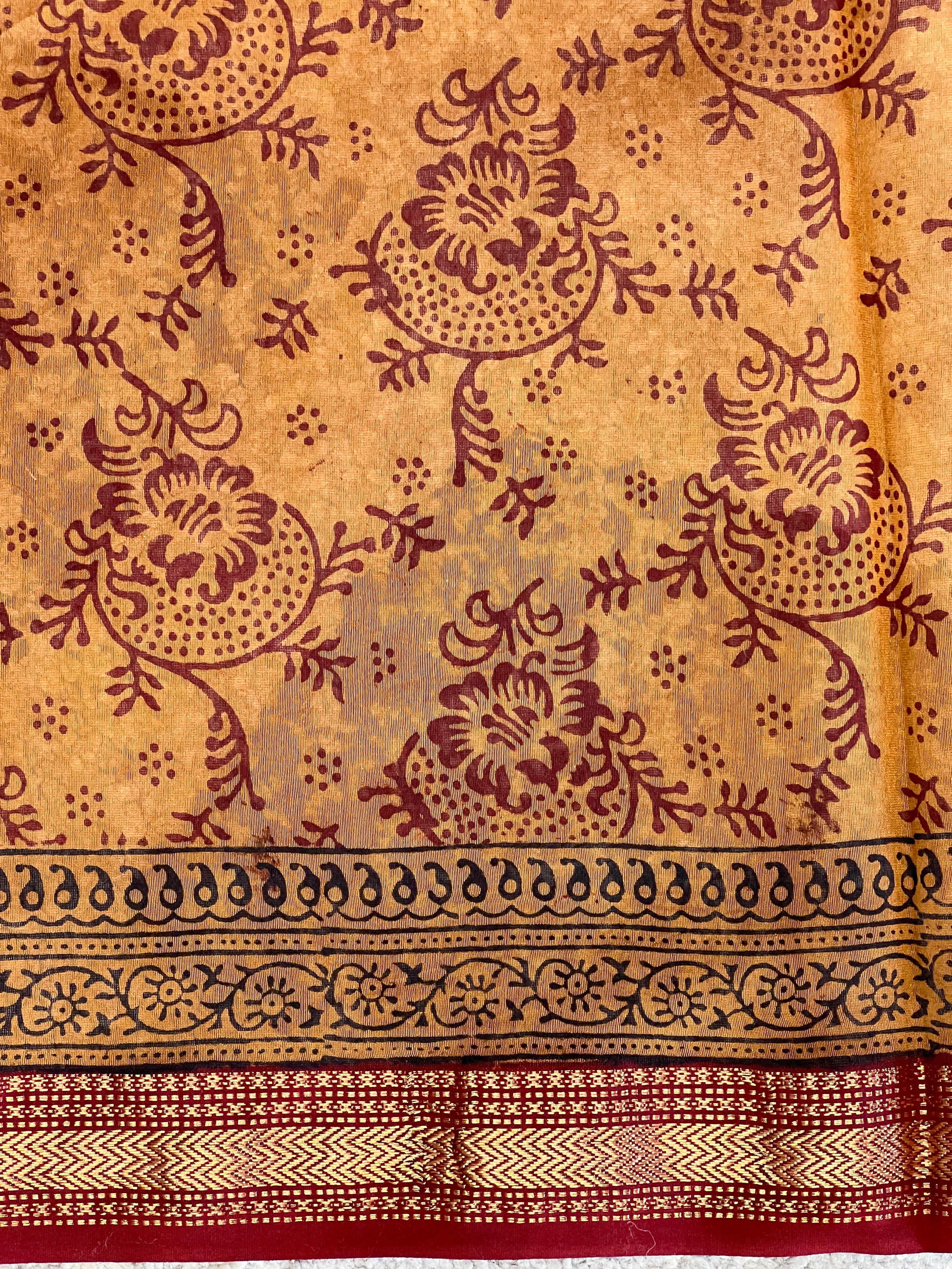 Mangalgiri Border Detailed Chanderi Silk Saree | SVF199