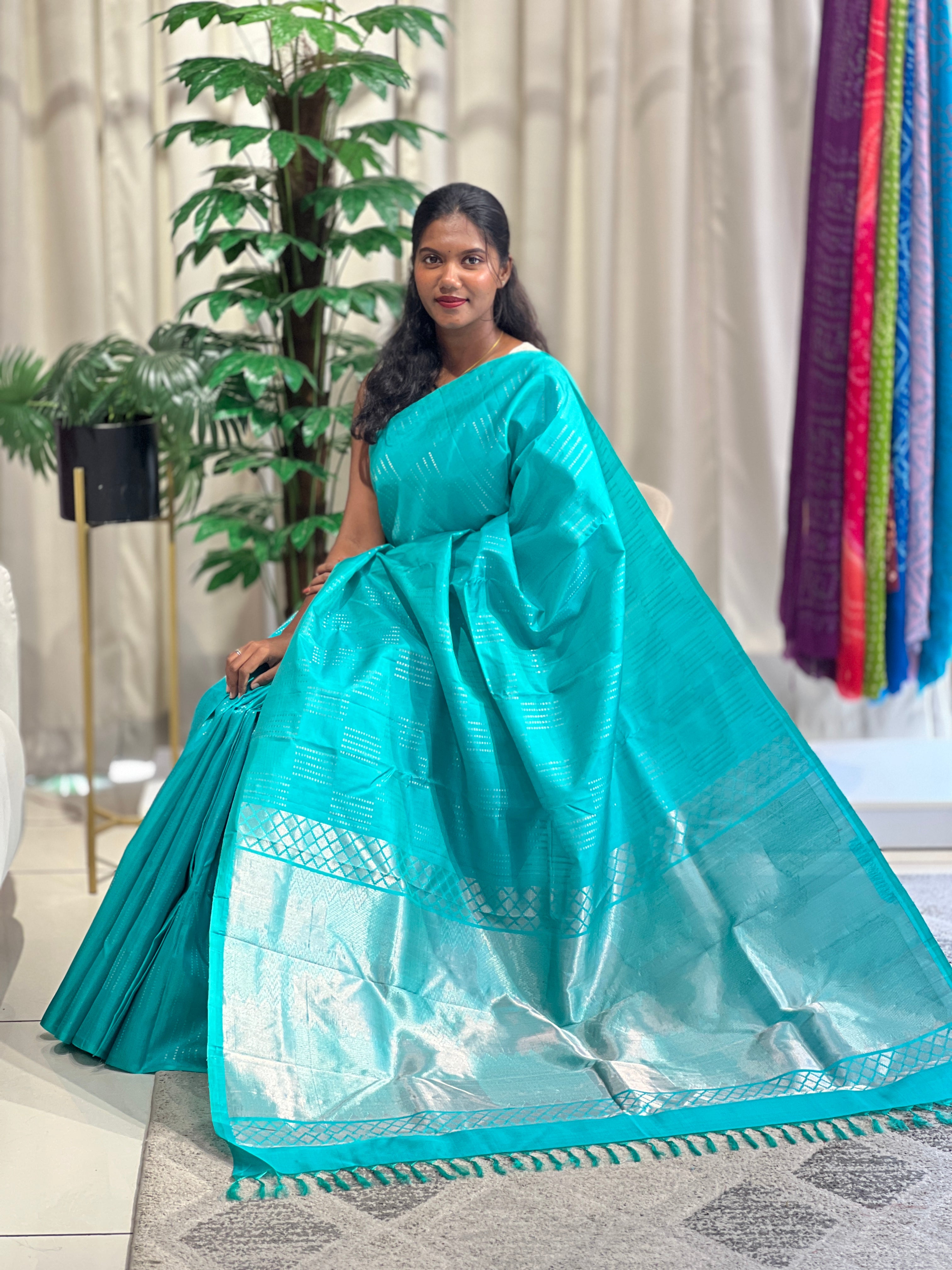 Line Woven Design Soft Silk Saree | SMT192