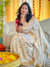 Zari Butta Weaved Semi Silk Saree | HT193