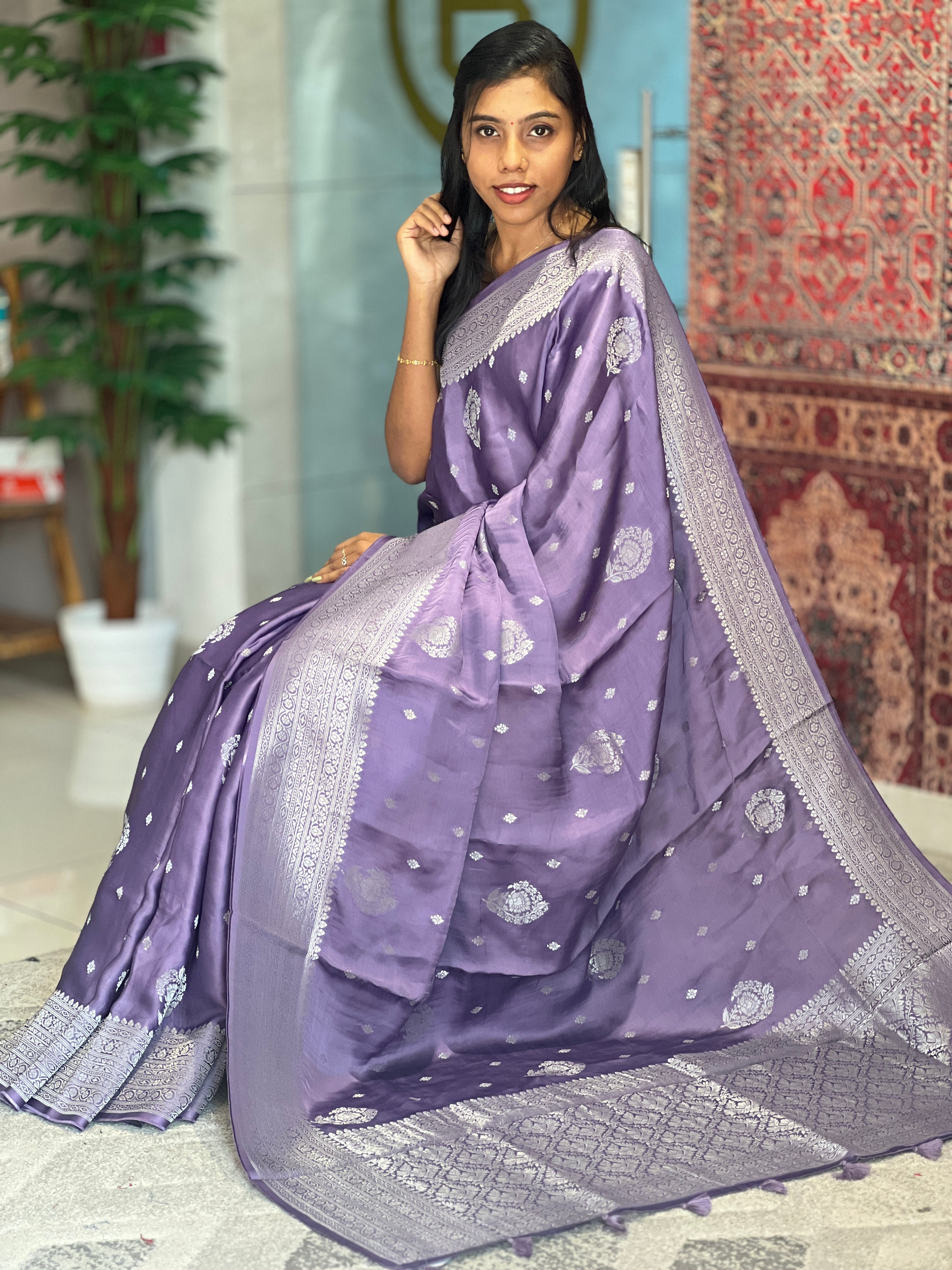 Banarasi Weaving Pattern Kathan Silk Saree | DVS173