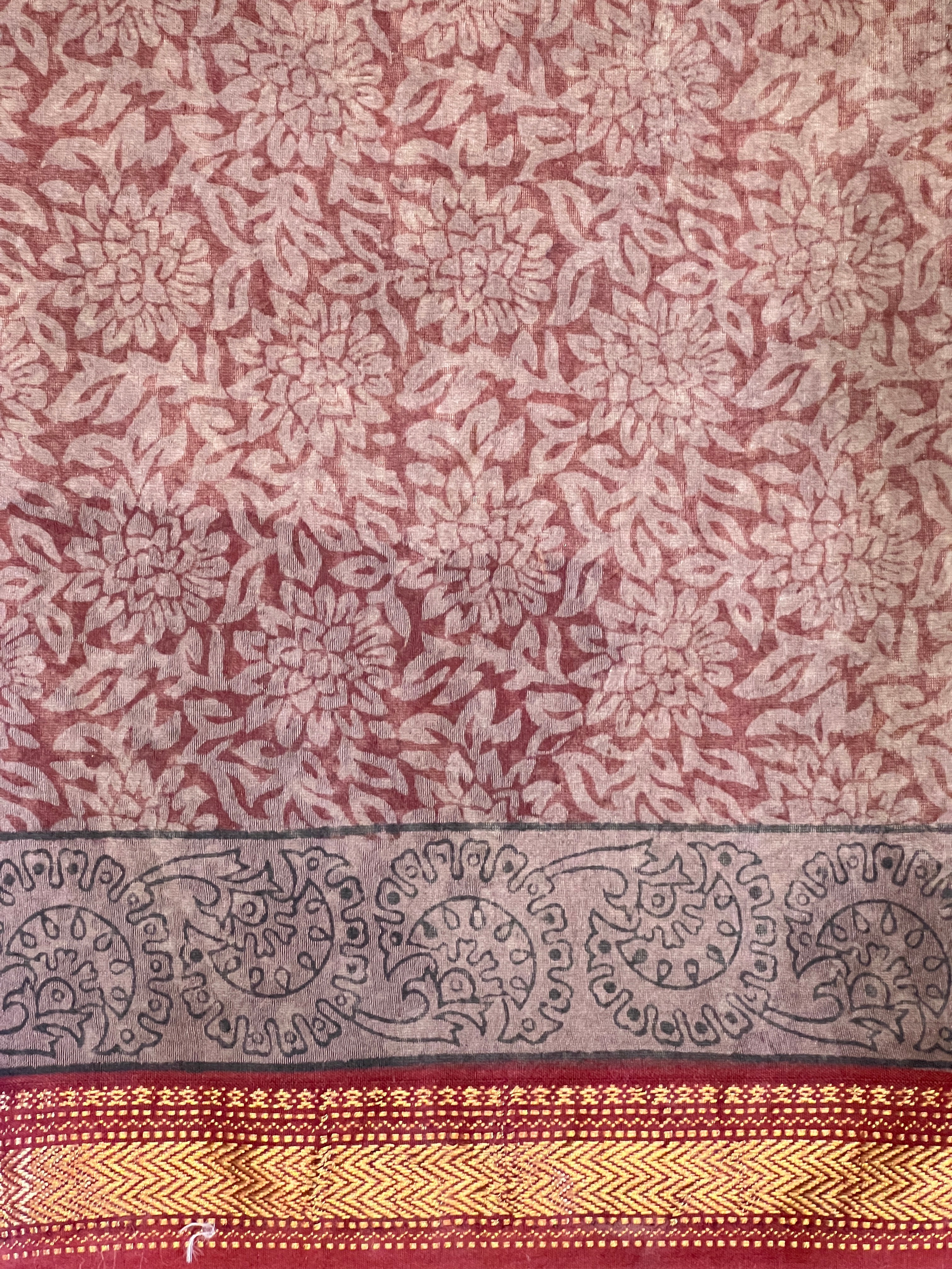 Mangalgiri Border Detailed Chanderi Silk Saree | SVF189