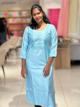 Yoke Machine Embroidery Pattern Rayon Finish Kurta | YAS152