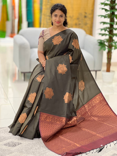 Zari Weaved Semi Silk Saree | PRS195