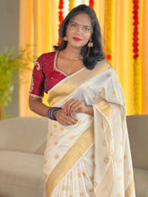 Zari Butta Weaved Semi Silk Saree | HT193