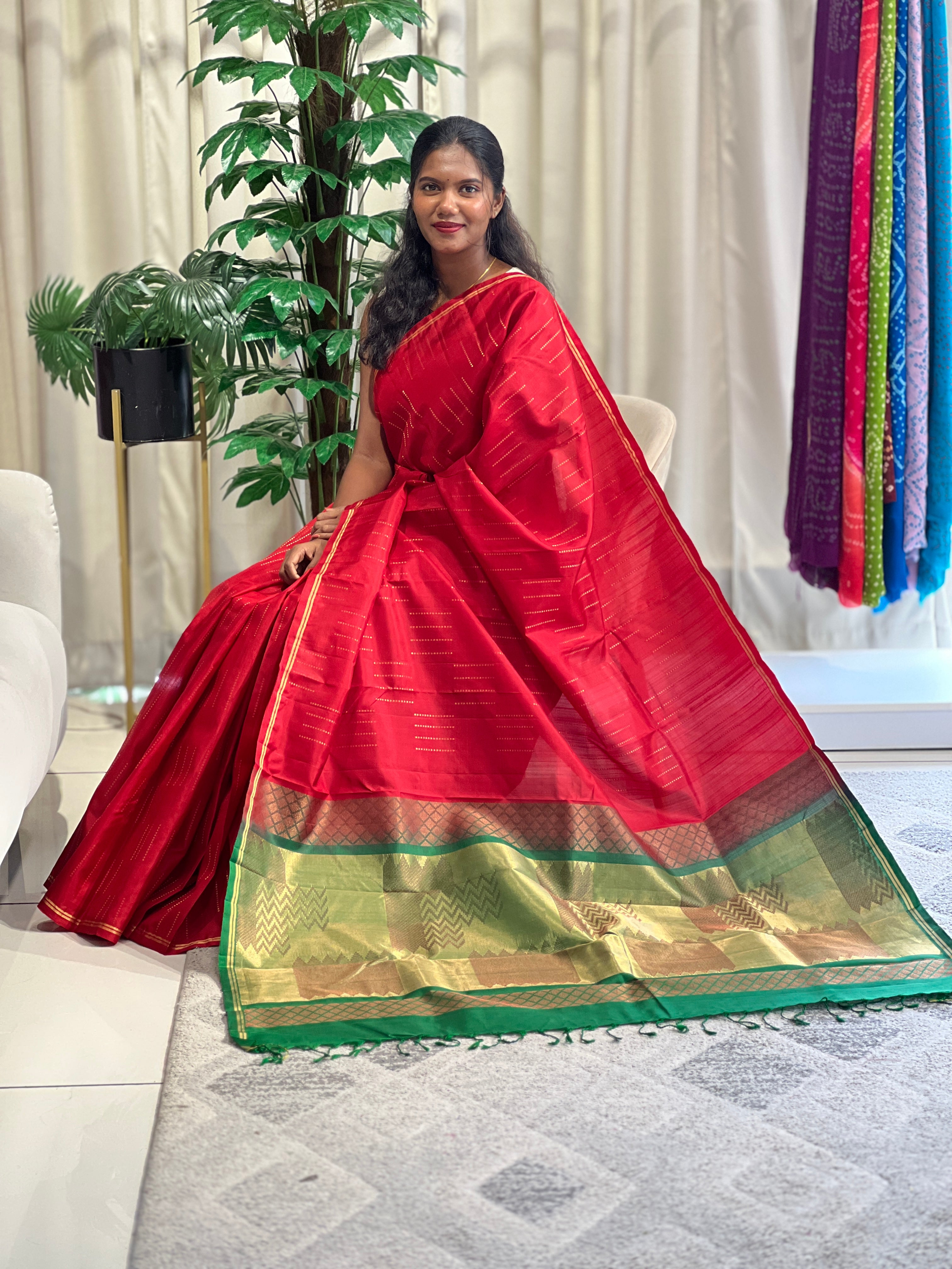 Line Woven Design Soft Silk Saree | SMT190