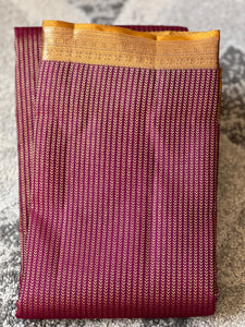 Vertical Patterned Handloom Kanchipuram Saree | OM210