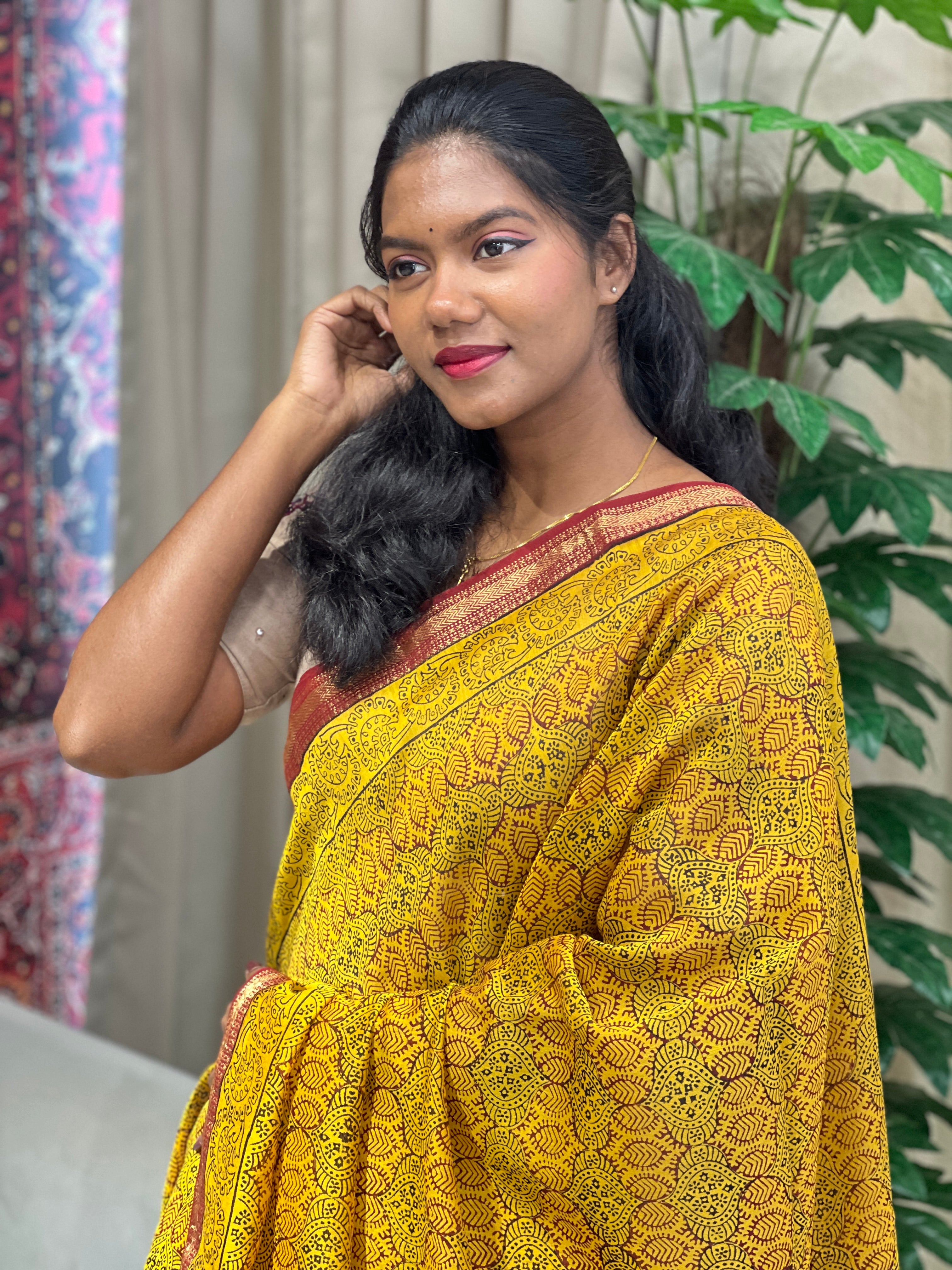 Mangalgiri Border Detailed Chanderi Saree |SVF190