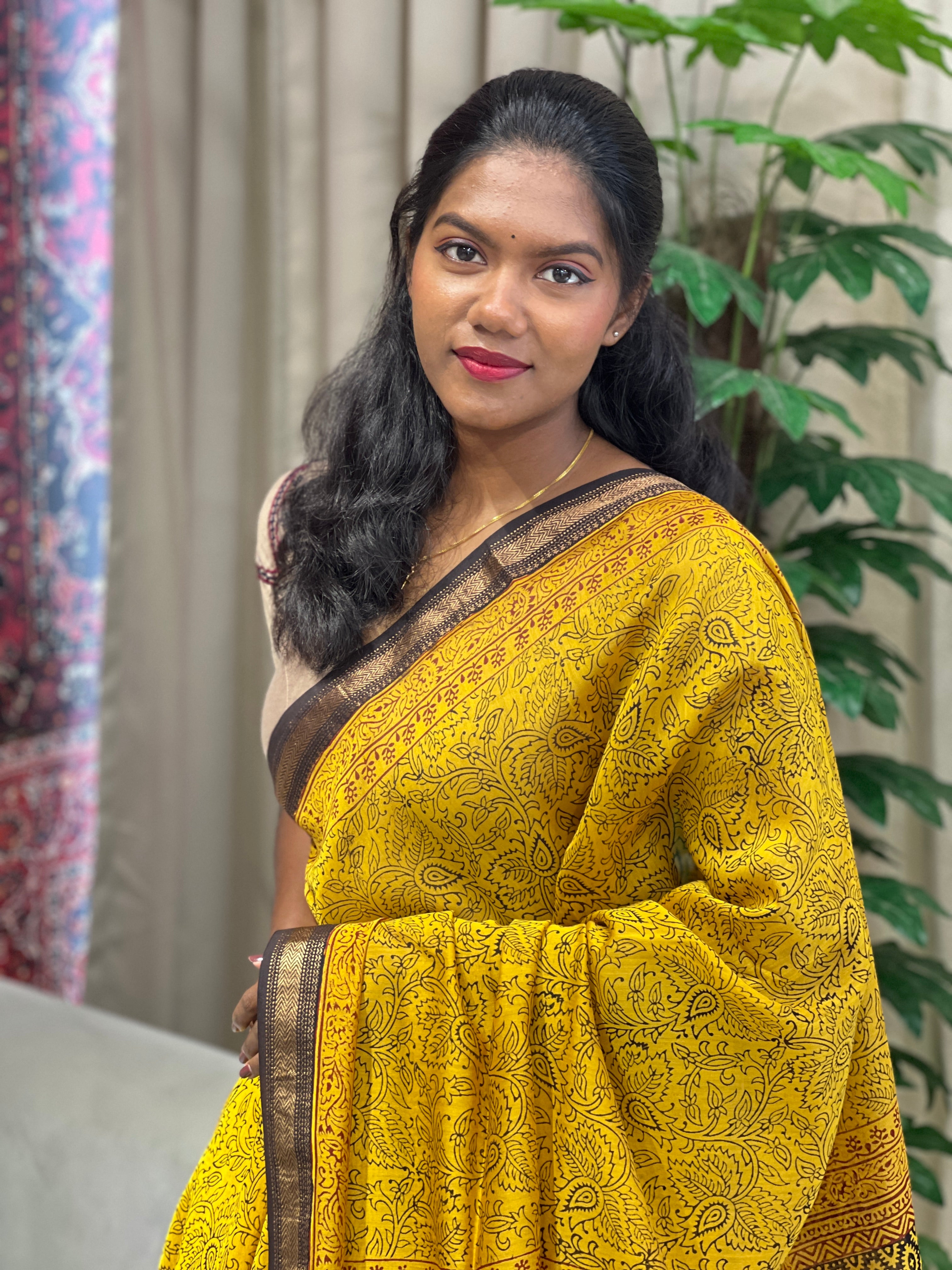 Mangalgiri Border Detailed Chanderi Saree | SVF191