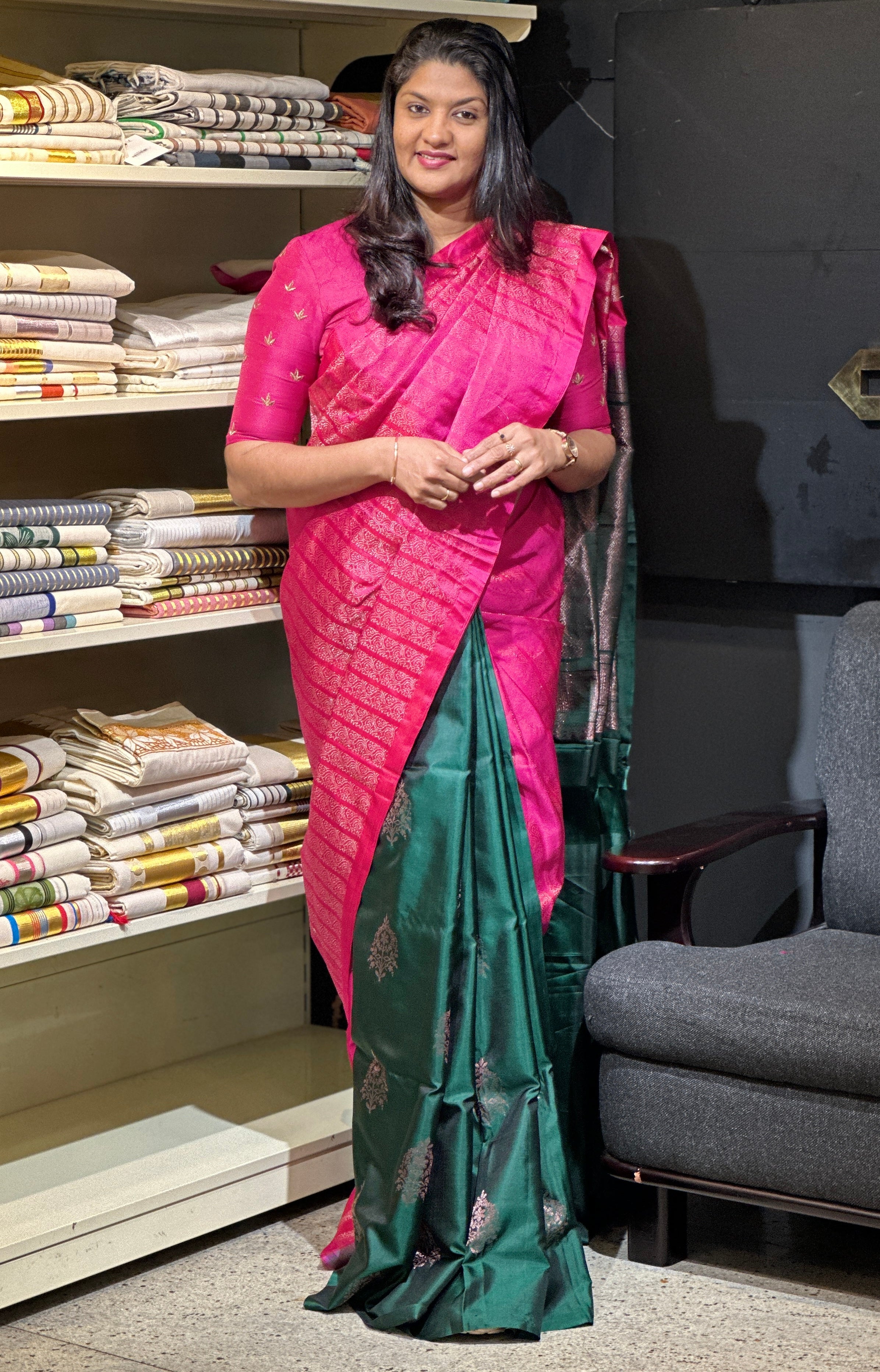 Zari Weaved Soft Silk Kanchipuram Saree | TT226