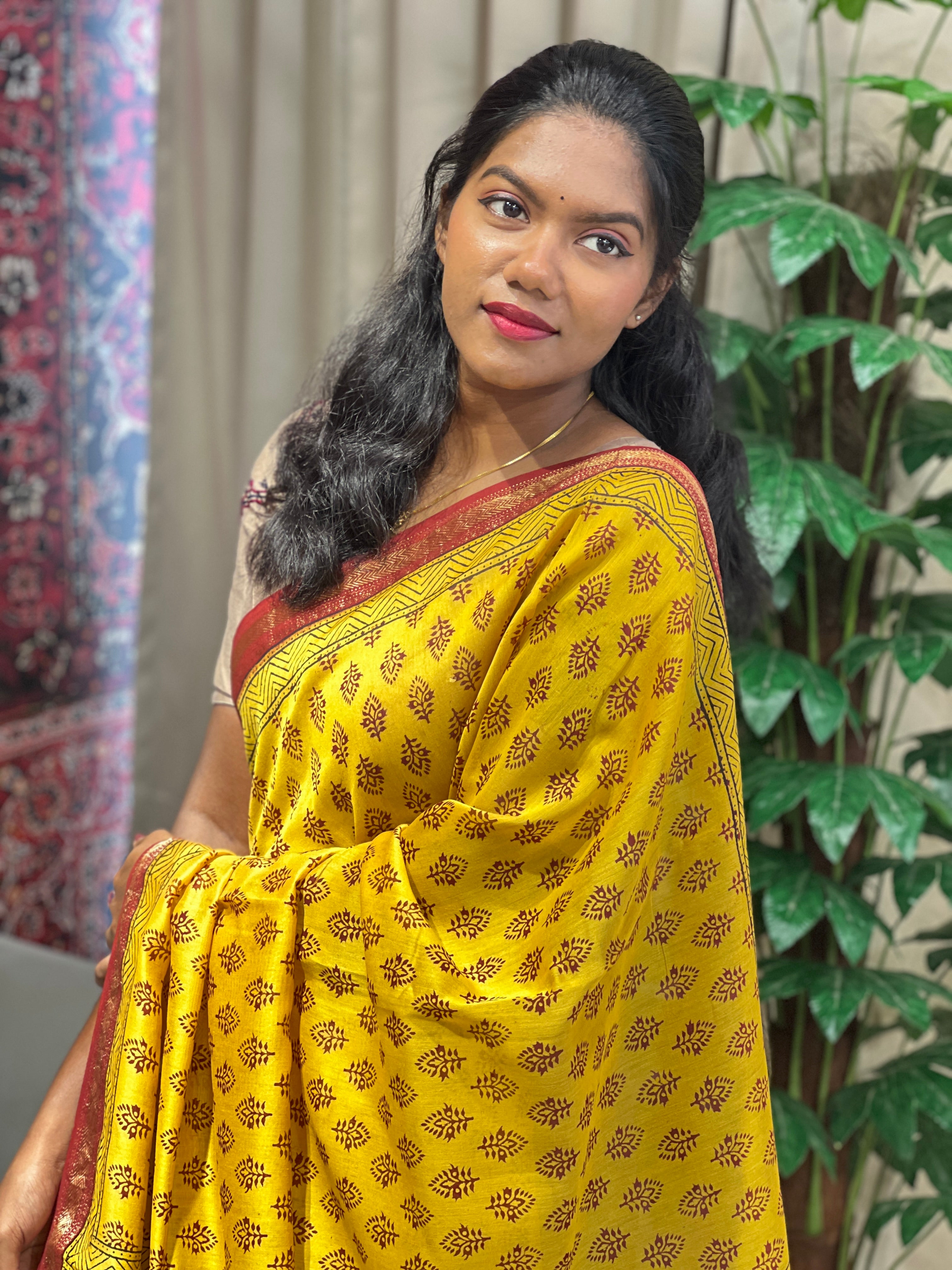 Mangalgiri Border Detailed Chanderi Saree | SVF188