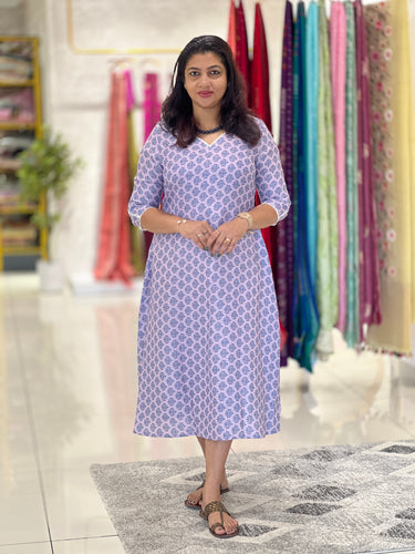 Printed Linen Kurta Material | DN575